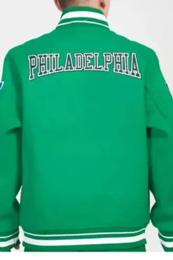 Philadelphia Eagles Crest Kelly Green Varsity Jacket