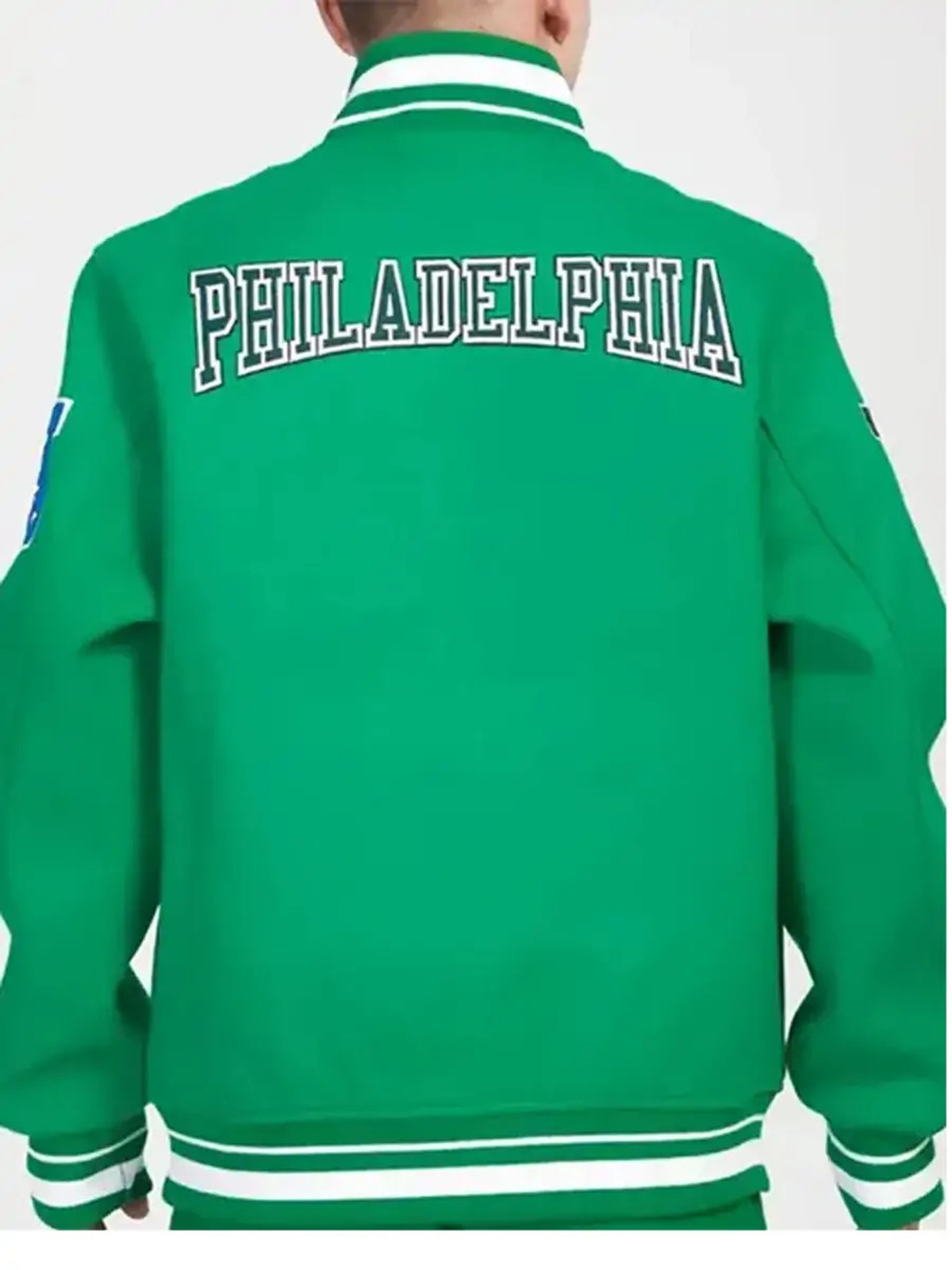 Philadelphia Eagles Crest Kelly Green Varsity Jacket