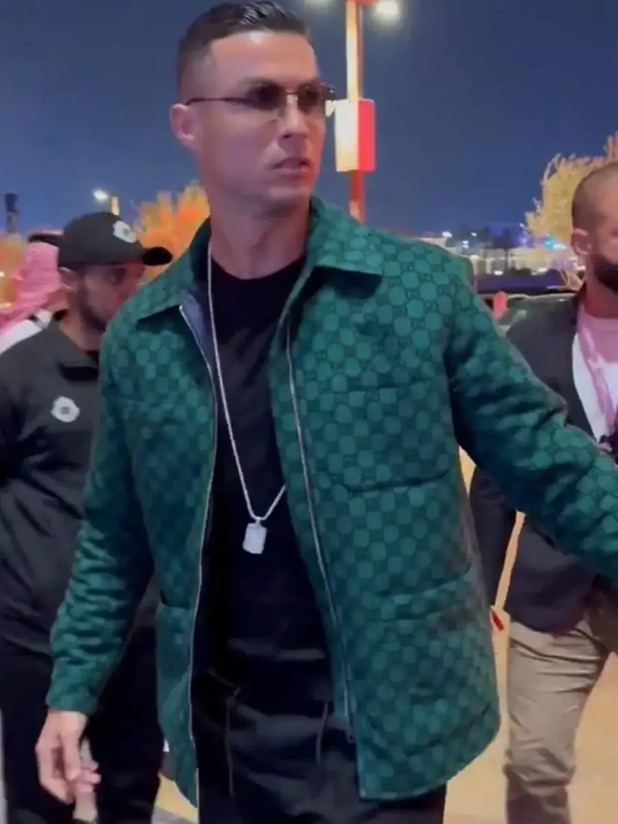 Cristiano Ronaldo CR7 Green Wool Jacket