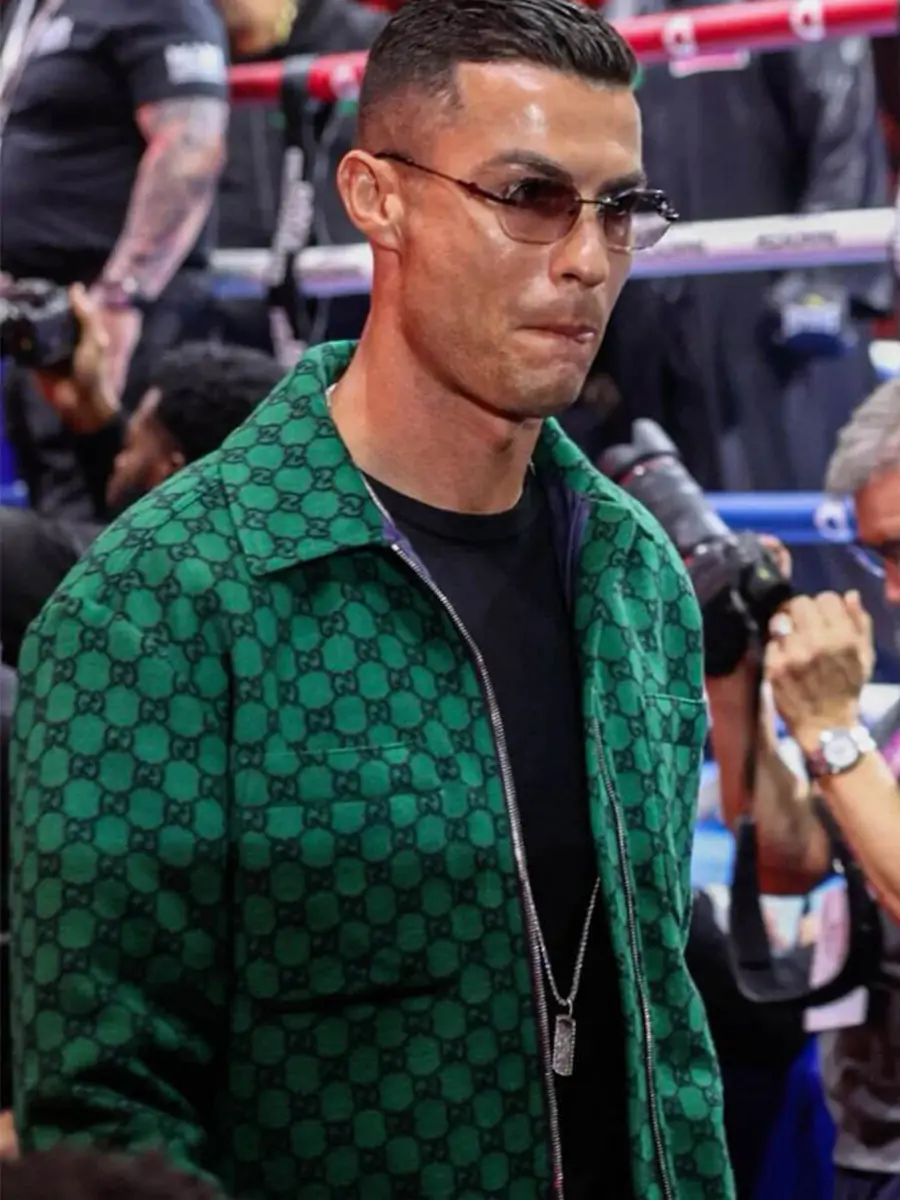 Cristiano Ronaldo CR7 Green Wool Jacket