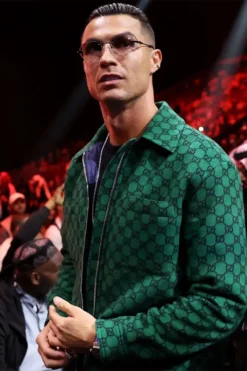 Cristiano Ronaldo CR7 Green Wool Jacket