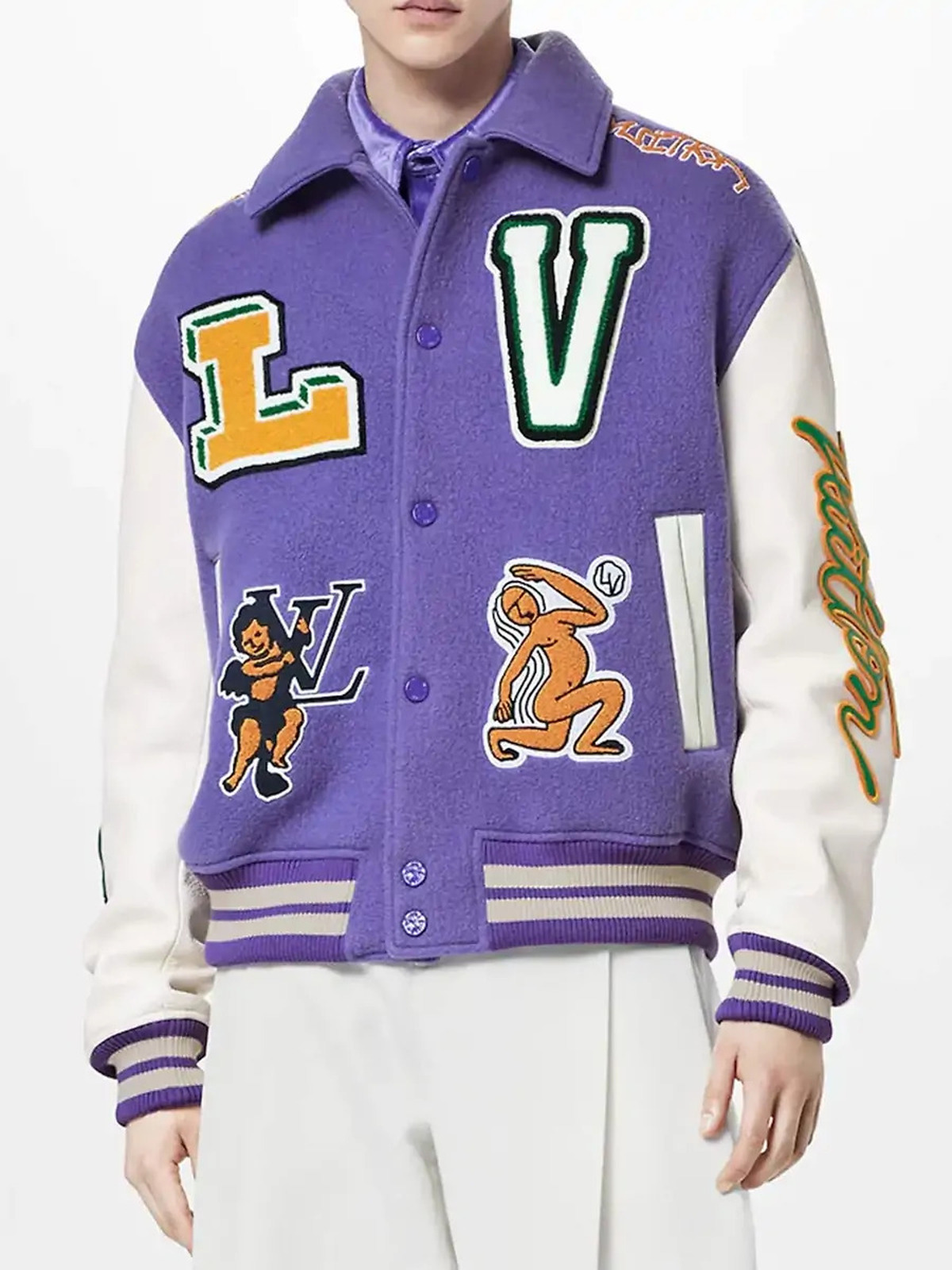 Louis Vuitton Purple Varsity Jacket