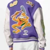 Frank Clark Louis Vuitton Purple Varsity Jacket
