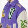 Frank Clark Louis Vuitton Purple Varsity Jacket