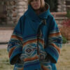 Kelly Reilly Yellowstone S3 Beth Dutton Blue Coat