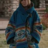 Kelly Reilly Yellowstone S3 Beth Dutton Blue Coat