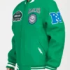 Philadelphia Eagles Crest Kelly Green Varsity Jacket