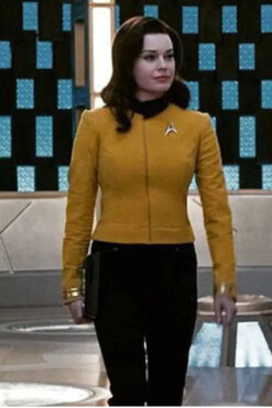 Star Trek Discovery Rebecca Romijn Yellow Leather Jacket
