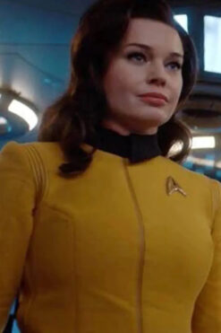 Star Trek Discovery Rebecca Romijn Yellow Leather Jacket