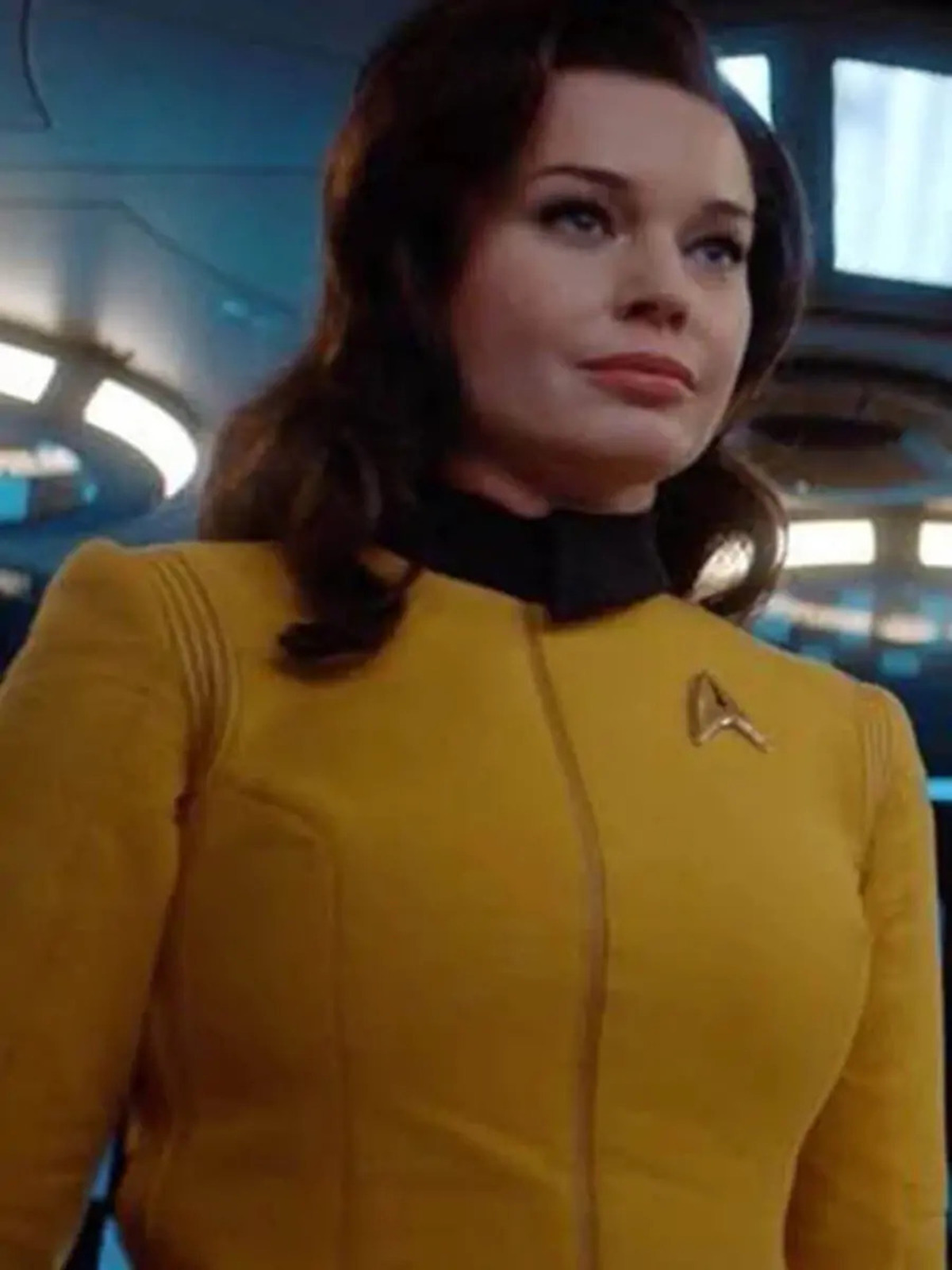 Star Trek Discovery Rebecca Romijn Yellow Leather Jacket