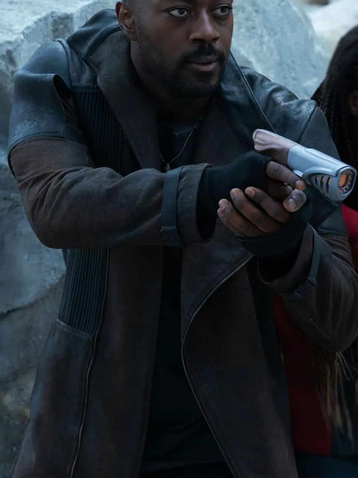 Star Trek S5 Discovery Cleveland Booker Leather Coat