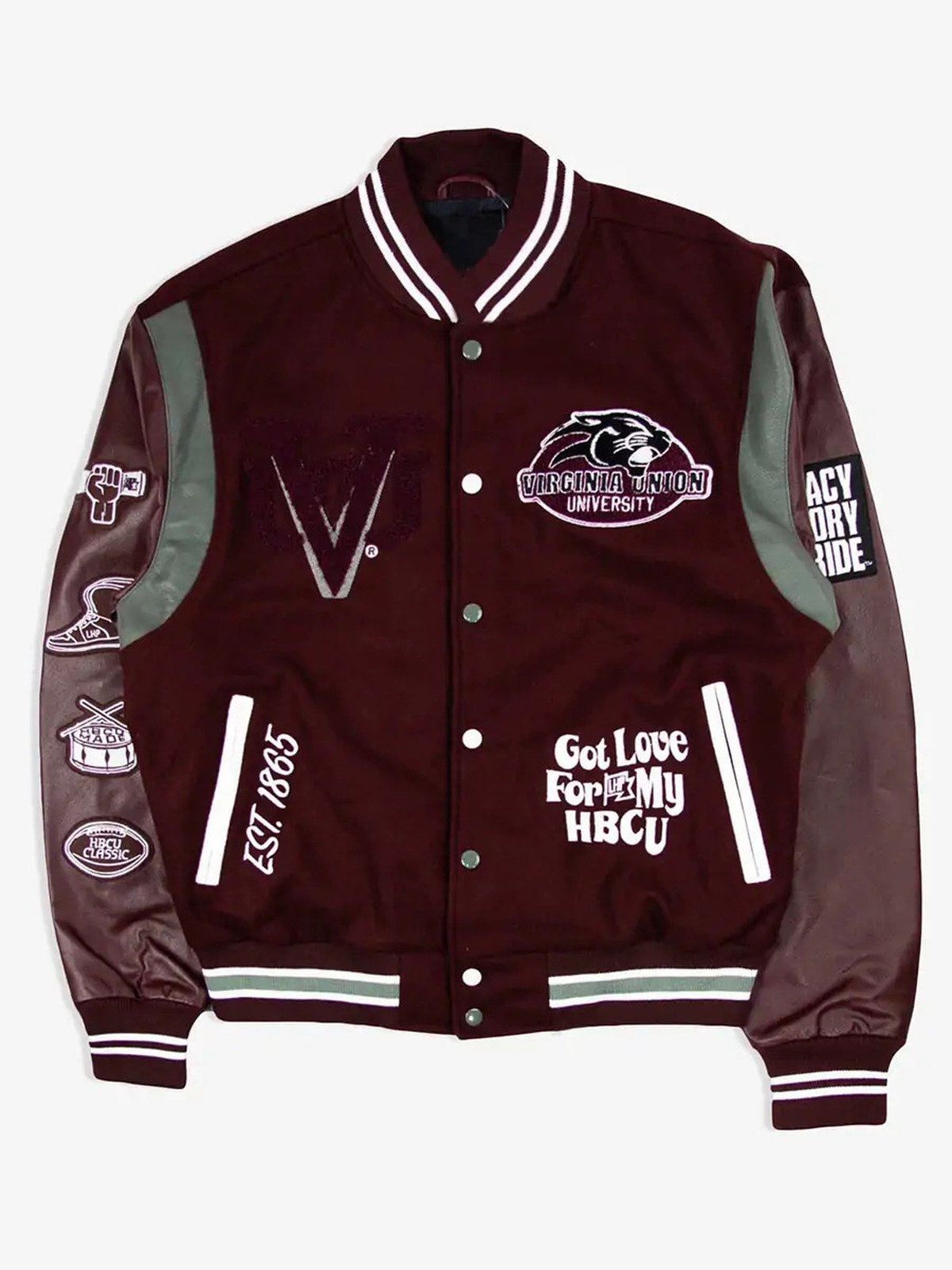 Virginia Union University 3.0 Maroon Varsity Jacket