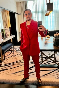 Will Smith Red Suit