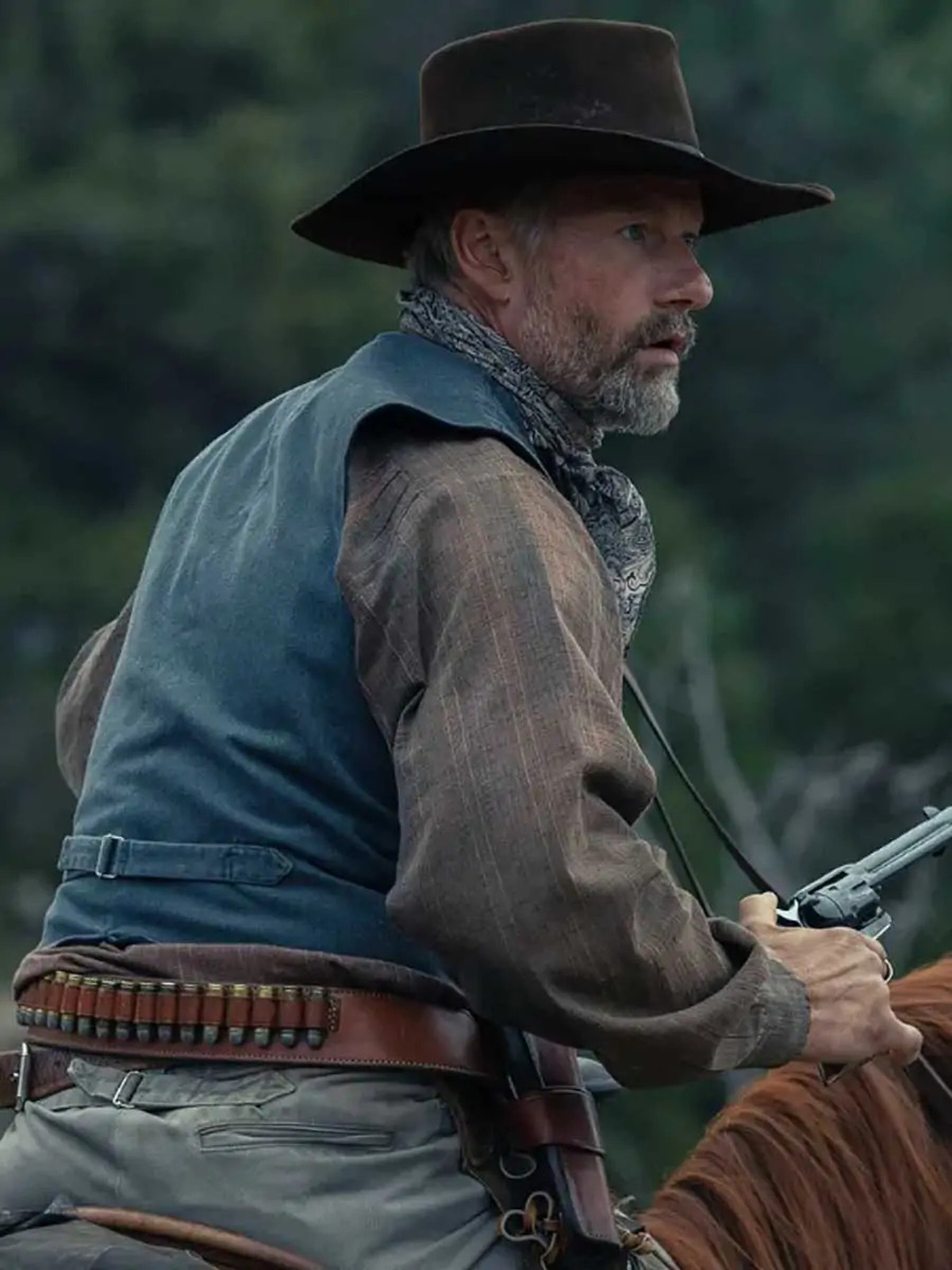 Yellowstone 1923 James Badge Dale Blue Vest