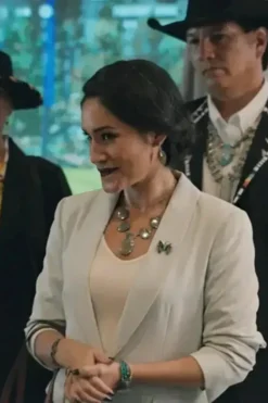 Yellowstone S5 Angela Blue Thunder White Blazer