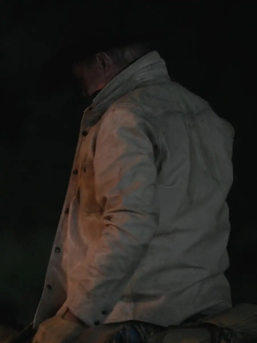 Yellowstone S5 John Dutton Cream White Cotton Jacket