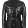 Barbour Triumph Black Perfo Biker Leather Jacket