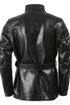 Barbour Triumph Black Perfo Biker Leather Jacket