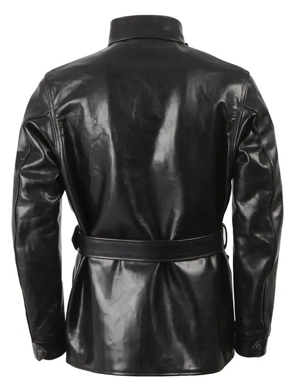 Barbour Triumph Black Perfo Biker Leather Jacket