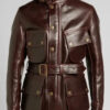 Barbour Triumph Brown Motorcycle Leather Jacket