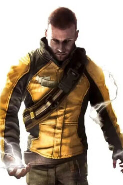 Infamous 2 Cole Macgrath Yellow Leather Jacket