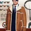 The Golden Circle Harry Hart Kingsman Brown Shearling Coat