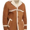 The Golden Circle Harry Hart Kingsman Brown Shearling Coat