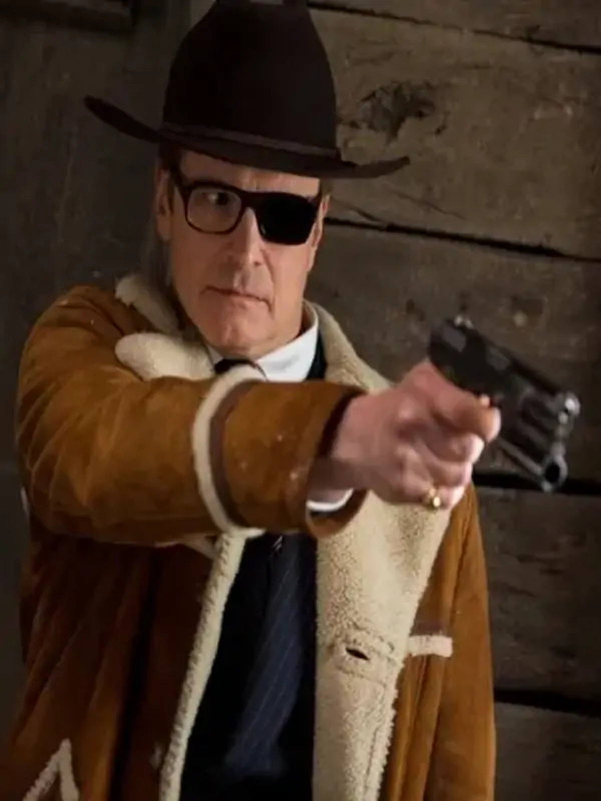 The Golden Circle Harry Hart Kingsman Brown Shearling Coat