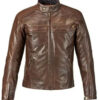 Triumph Quilted Brown Motorcycle Leather Jacket