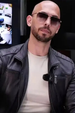 Andrew Tate Iconic Black Leather Jacket