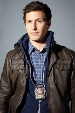 Andy Samberg Brooklyn Nine-Nine Bomber Leather Jacket