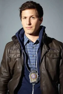 Andy Samberg Brooklyn Nine-Nine Bomber Leather Jacket