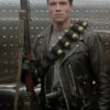 Arnold Schwarzenegger Terminator 2 Leather Motorcycle Jacket
