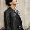 BTS Jungkook Black Leather Jacket