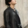 BTS Jungkook Black Leather Jacket