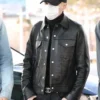 BTS Suga Black Leather Jacket