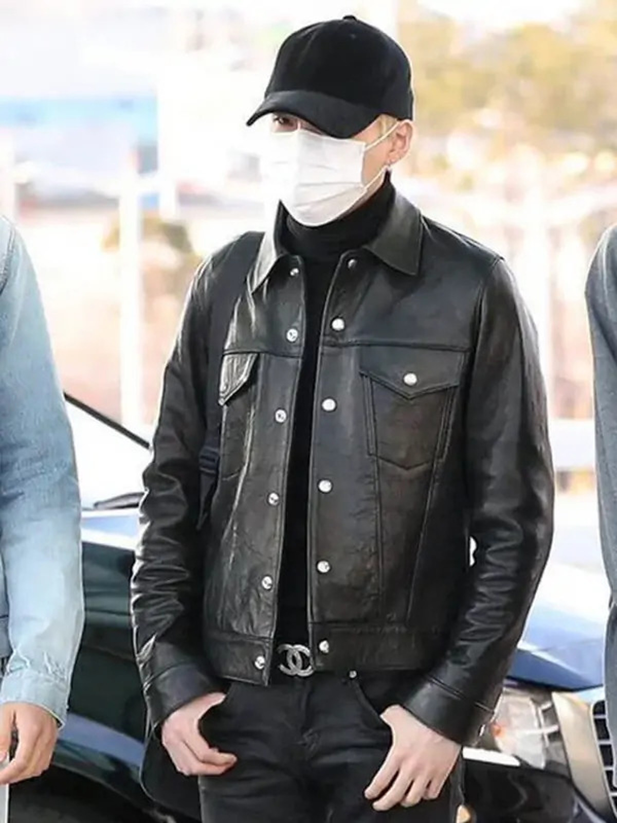 BTS Suga Black Leather Jacket