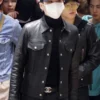 BTS Suga Black Leather Jacket