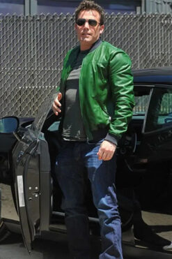 Ben Affleck Bomber Leather Jacket