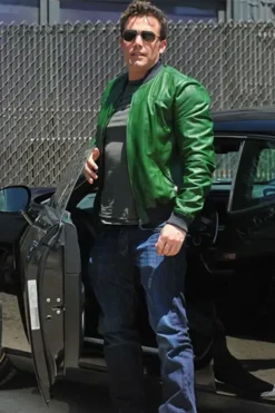 Ben Affleck Bomber Leather Jacket