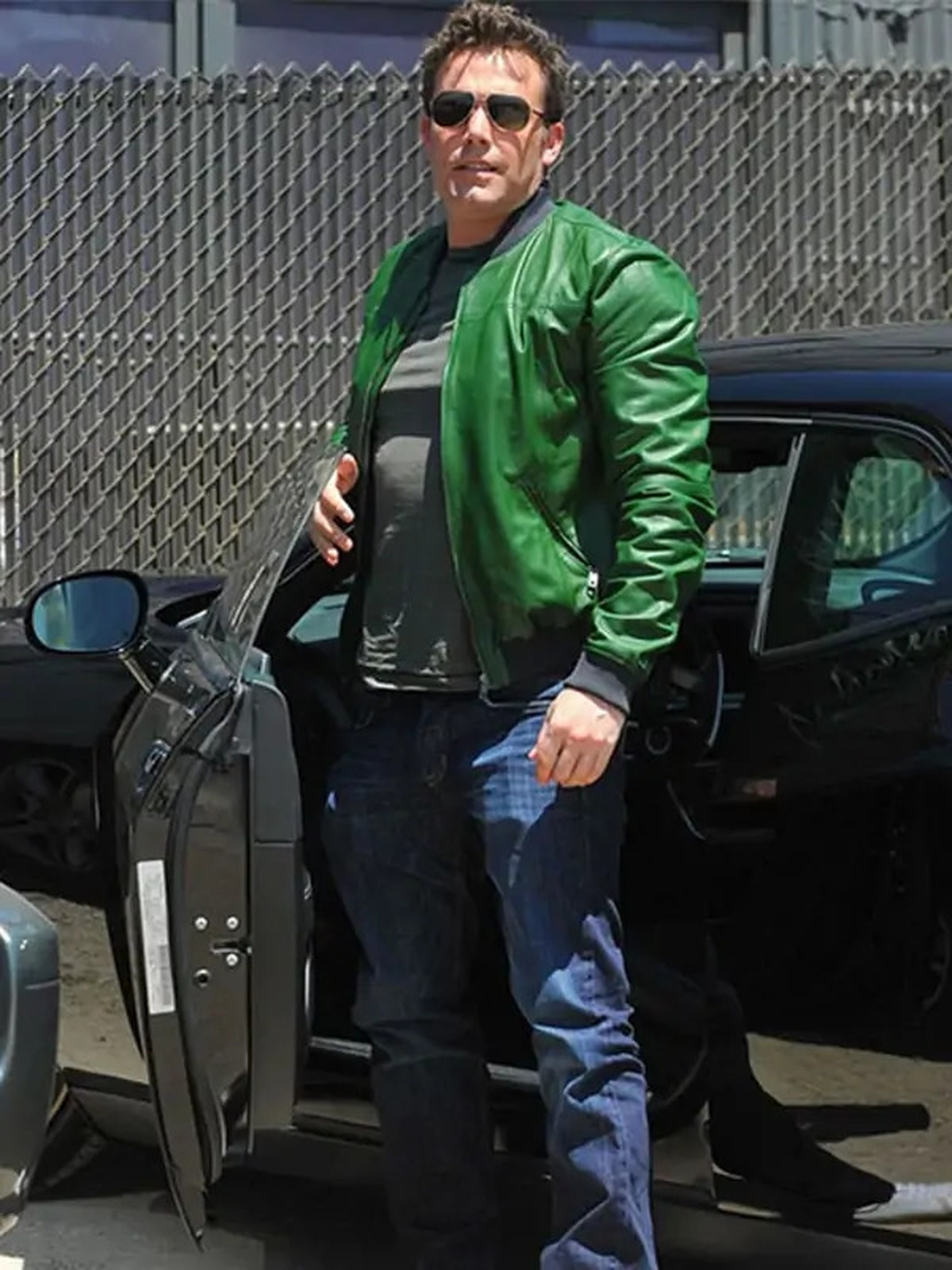 Ben Affleck Bomber Leather Jacket