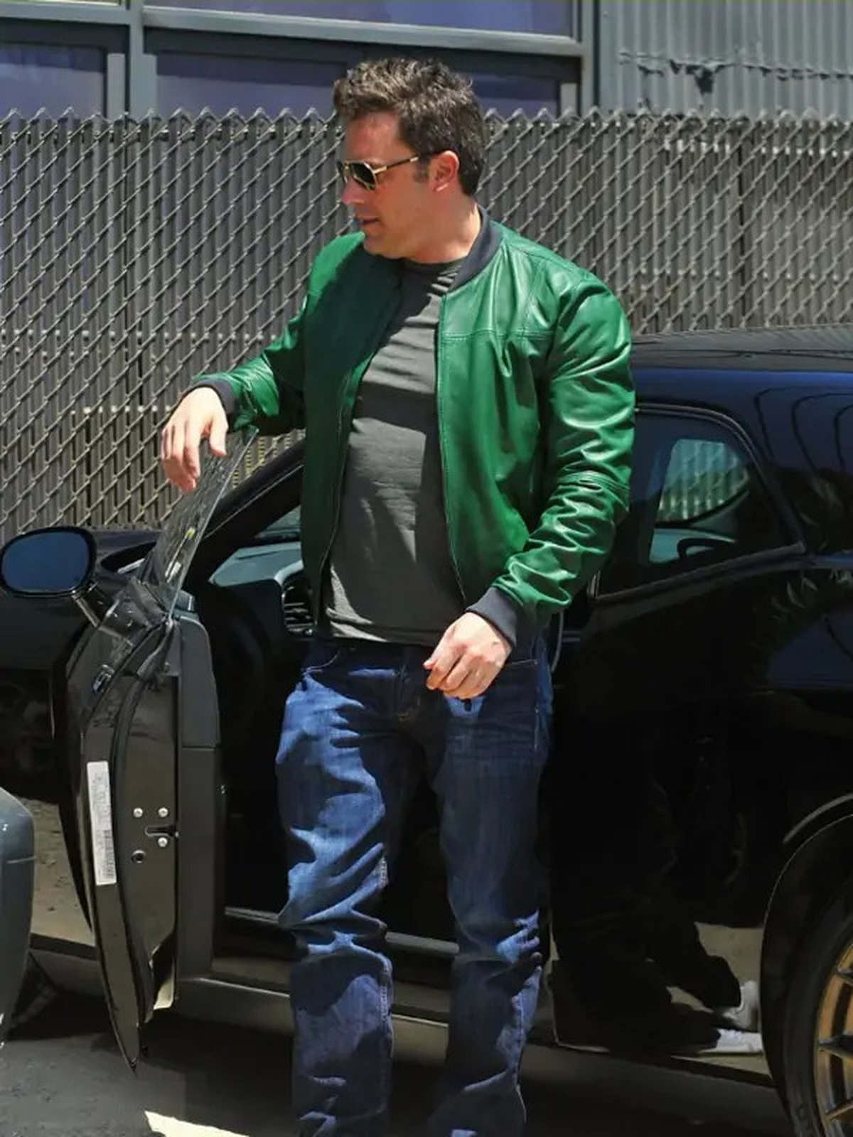 Ben Affleck Bomber Leather Jacket