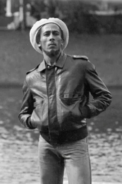 Bob Marley Bomber Leather Jacket
