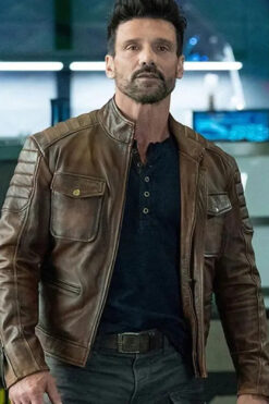 Boss Level Frank Grillo Biker Leather Jacket