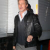 Brad Pitt Black Leather Jacket