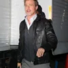 Brad Pitt Black Leather Jacket