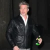 Brad Pitt Black Leather Jacket
