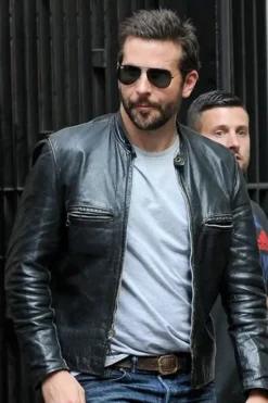 Burnt Bradley Cooper Black Leather Jacket