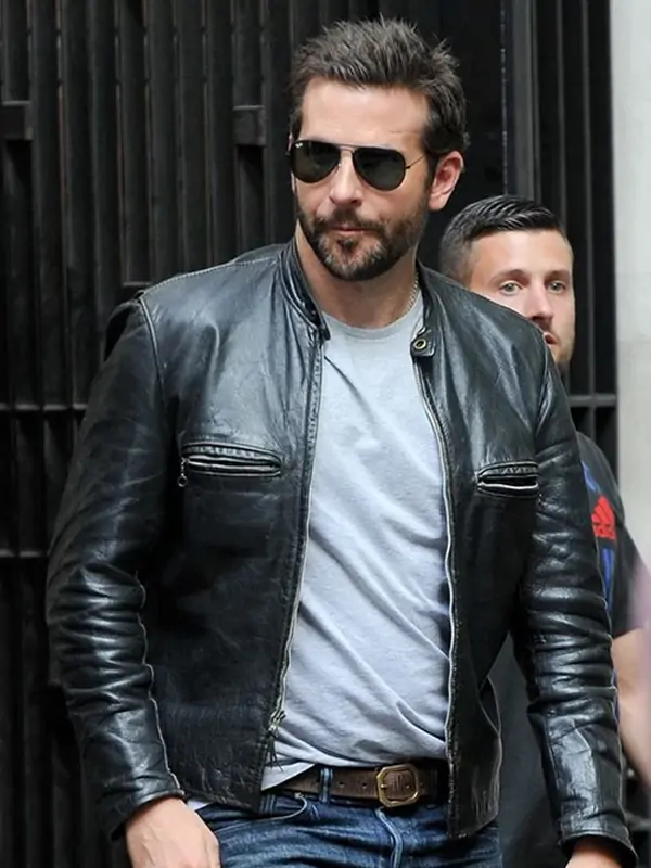 Burnt Bradley Cooper Black Leather Jacket