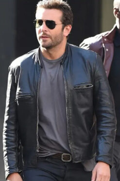Burnt Bradley Cooper Black Leather Jacket